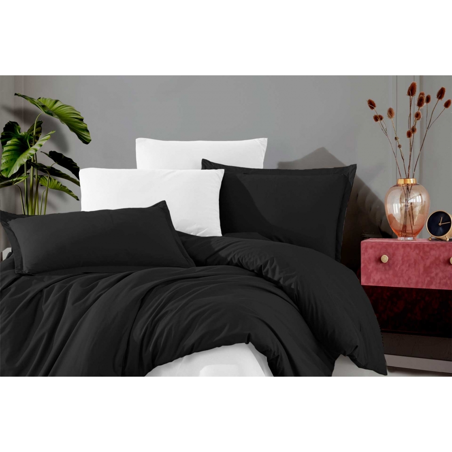 Simple Duvet Cover Set, Singlei Black, And White