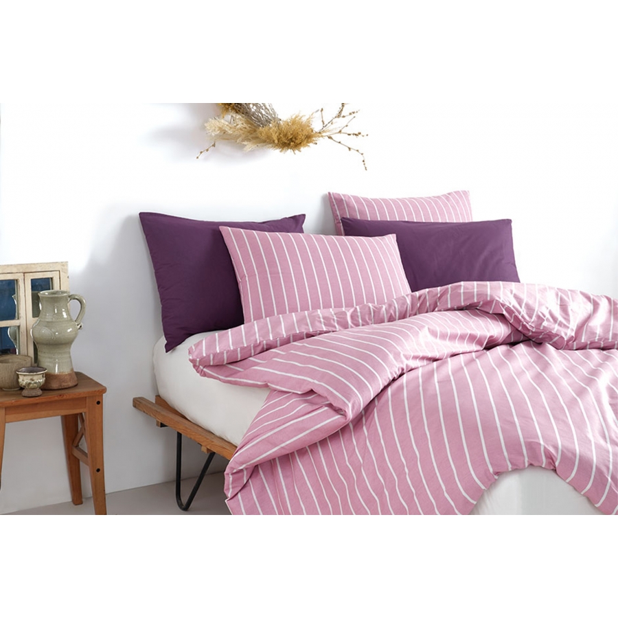 Luna Double Duvet Cover Set, Pink, 200x220 CM